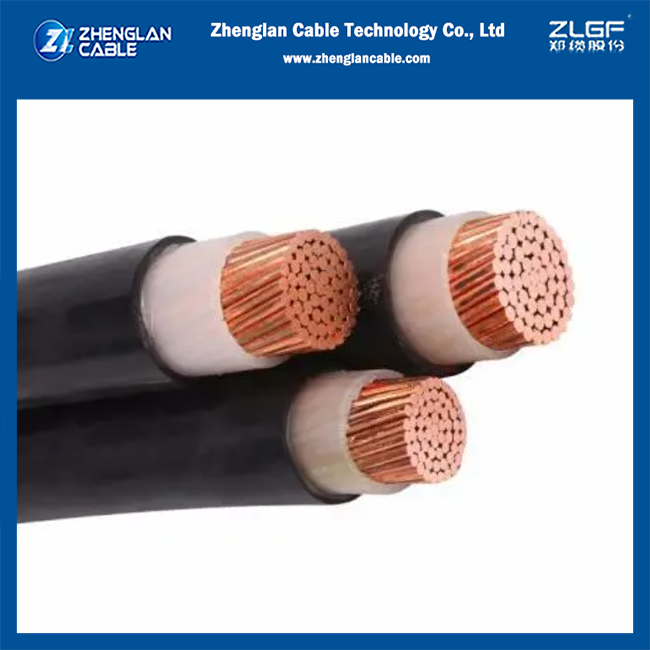 0.6/1 (1,2) xlpe del kilovoltio aislaron el solo cable de transmisión de cobre del cobre de la base del cable cu/xlpe/pvc IEC60502-1