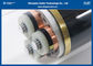 cable de transmisión de los corazones de 3.6/6KV milivoltio tres (acorazado), IEC aislado 60502/60228 (CU/PVC/XLPE/LSZH/DSTA/NYBY/N2XBY/NYB2Y) del cable