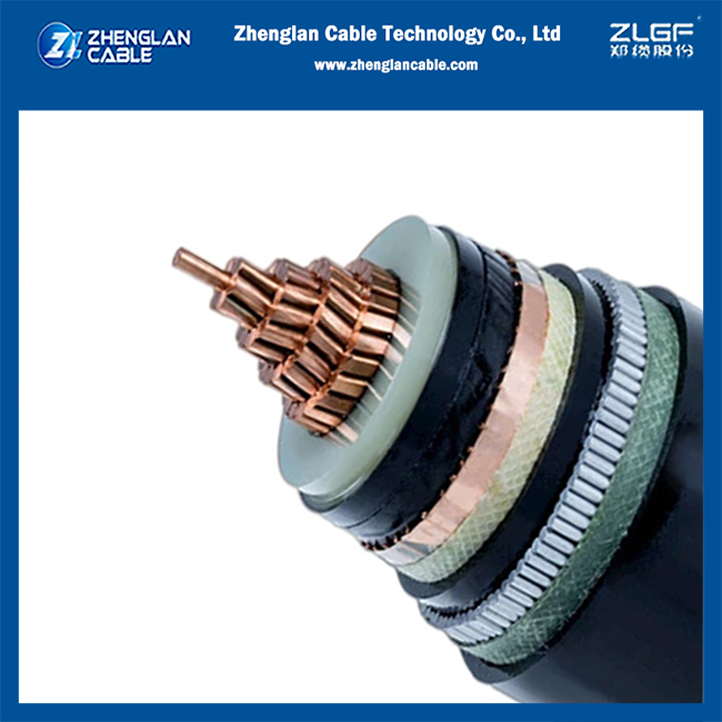 Cable de cobre medio del voltaje de la sola base del cable de transmisión de 18/30KV 1x185/25mm2 cu/xlpe/cws/lszh-st7 milivoltio