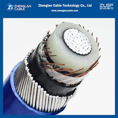 El cable de alimentación blindado AWA de núcleo único NA2X(S)Y 12/20KV IEC60502-2
