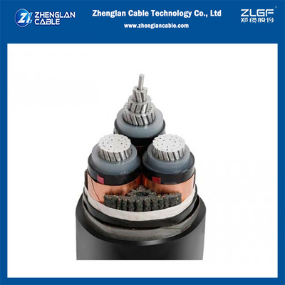 Los cables de energía de voltaje medio de 21/35kv NA2XSBY AL/sc/xlpe/sc/cts/pvc/sta/pvc 3x185 DIN VDE 0276-620 HD 620