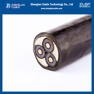 El cable subterráneo MV 18/30KV 3x120mm2 CU/SC/XLPE/SC/CWS+CTS/PE IEC60502-2