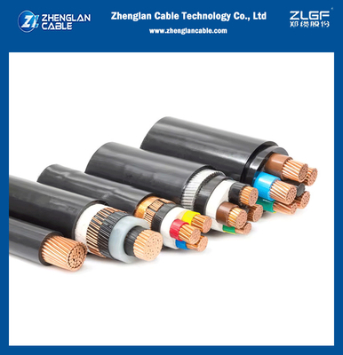 Cable de alimentación aislado XLPE de voltaje medio N2XSY/NA2XSY Cable de cobre / cinta con cubierta exterior de PVC protegida DIN VDE 0276-620