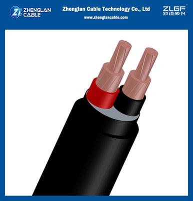 0.6/1KV Cables con envoltura de PVC aislados de cobre de baja tensión Xlpe 2Core para IEC 60228, IEC 60502-1 (CU/XLPE/PVC)