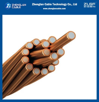 Conductor de acero revestido de cobre 3/3.26(25mm2) ASTM B228 CCS de alta resistencia