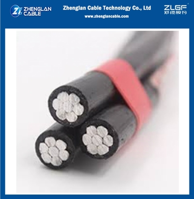 Cables aislados aéreos 0.6/1KV 2X50+50 AAC/XLPE+AAAC/XLPE Cables aerodinámicos agrupados ABC GB/T12527