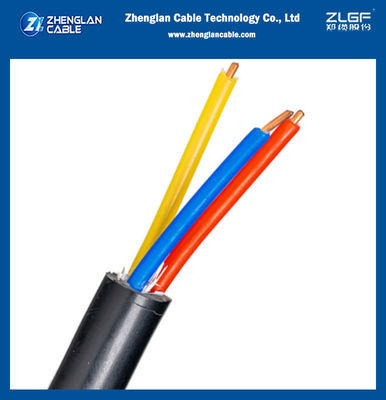 XLPE PVC aislado envuelto sin blindaje 6mm2 3 núcleos Cable de cobre 0.6/1kV IEC60502 IEC 60228