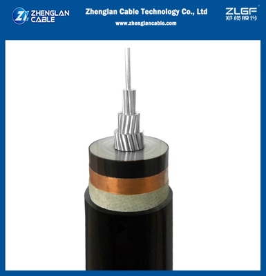 21/35kV Cable de alimentación de voltaje medio Cable de aluminio sin blindaje 1x185mm2 AL/SC/XLPE/SC/CTS/PVC IEC 60502-2