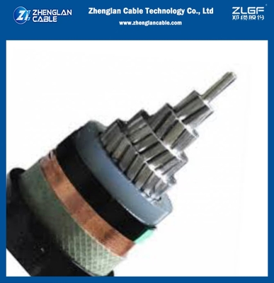 21/35kV Cable de alimentación de voltaje medio Cable de aluminio sin blindaje 1x300mm2 AL/SC/XLPE/SC/CTS/PVC IEC 60502-2