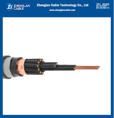 Cable de control eléctrico 0.6 / 1kV 12X2.5mm2 núcleo de cobre PVC aislado PVC revestido con cinta de cobre