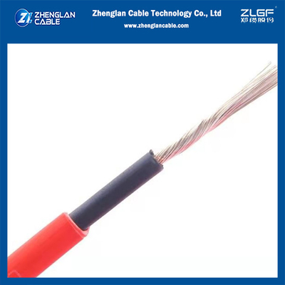 Cable solar de núcleo único fabricante chino TUV aprobado 1x6mm2 Negro y rojo