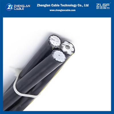 1KV ABC cable triplex AAC/XLPE+ACSR/XLPE 2x2AWG+2AWG ASTM S76-474