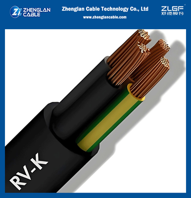 Cables de alimentación de 3,6 KV RV-K con conductor de cobre flexible y cubierta de PVC