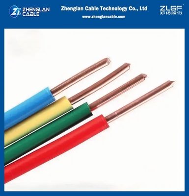H07V-U Construcción de viviendas Cable eléctrico PVC aislado Cobre de núcleo único 450/750V CU/PVC 10mm2 IEC 60227-1