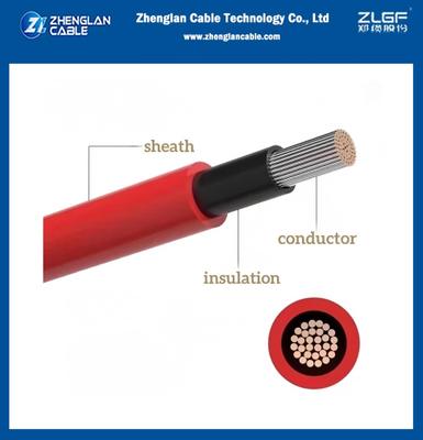 Cables solares DC1.5KV Tinta de cobre/xlpo/xlpo 1x6mm2 Negro y rojo Cables solares fotovoltaicos H1Z2Z2-K