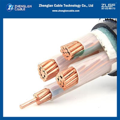 4x25mm2 Conductor de cobre de baja tensión Cable de alimentación IEC60502-1 XLPE aislado PVC con envoltura sin blindaje