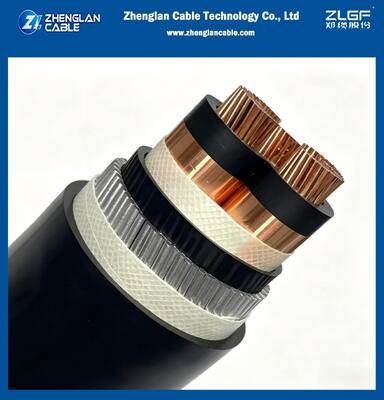 6.35/11KV Copper Conductor XLPE Insulation Copper Tape Shield Steel Wire Armored PVC sheath MV Power Cable 3x300mm2