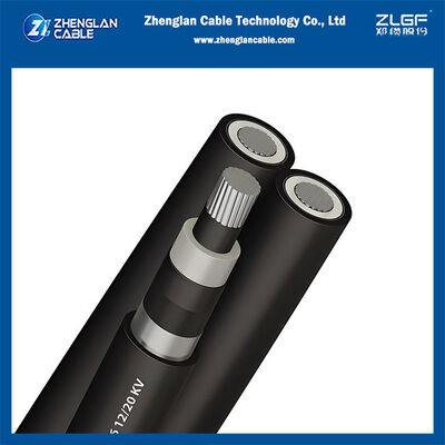 18/30KV 3x1x150mm2 Câble aluminio tripolaire HTA torsada XLPE isolé, Gainé PE
