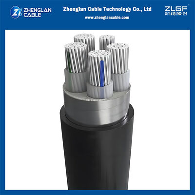 Cable de aluminio blindado STA de 1KV 4x50+25mm2 con aislamiento XLPE y revestimiento de PVC IEC60502-1