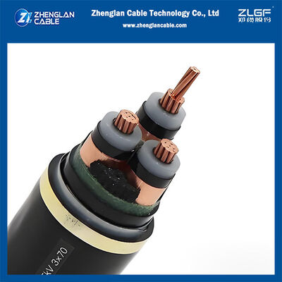Cable de media tensión blindado con bajo contenido de humo y cero halógenos (LSZH) Cable de alimentación de media tensión retardante de llama IEC 60332-1/IEC60332-3-24