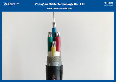 600/1000V acorazado XLPE aisló el cable de transmisión de /N2XBY de la envoltura del PVC del alambre de cobre 4c (AL/CU/AL/PVC/STA/NYBY/N2XBY)