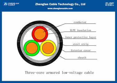 sección nominal acorazada del cable de transmisión de la tensión de 0.6/1KV 3c baja (CU/PVC/XLPE/LSZH/STA/NYBY/N2XBY): ² de 3*25~3*400m m