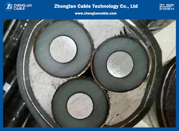 Cable de aluminio defendido cinta de cobre 3cx95sqmm de la base de IEC60502-2 12/20 AL/XLPE/CTS/PVC tres
