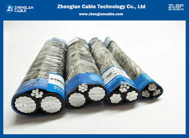 La baja tensión AL/XLPE descubre el cable liado los gastos indirectos 0.6/1kv 2×50sqmm+25sqmm de la aleación del Al