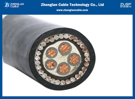 Cable de alimentación ignífugo LSZH de 5x25 mm2, armadura de sierra, aislamiento XLPE, Cable de cobre IEC60502-1