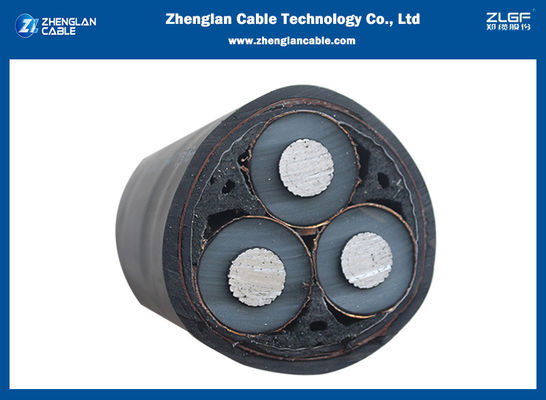 la transmisión media del voltaje de 3Cx185sqmm 18/30kv cable la base tres Unarmored