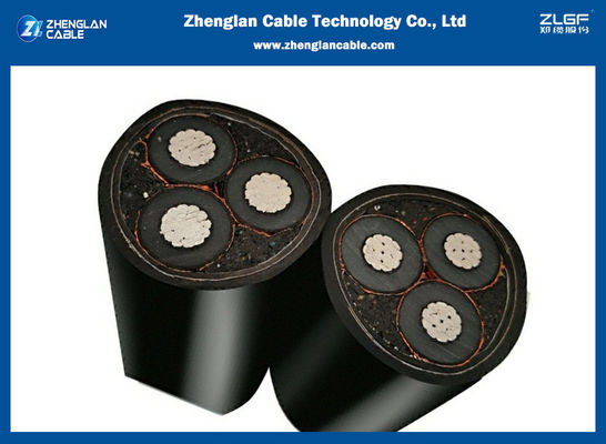 la transmisión media de aluminio del voltaje de 3 bases cable el cable de transmisión acorazado de 11kv STA 3x95mm2 IEC60502-2