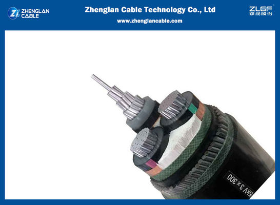 cable subterráneo BS 6622/BS 7835/IEC 60502/VDE 0276 del milivoltio del cable acorazado de aluminio de la SWA de 19/33kv 3x120mm2
