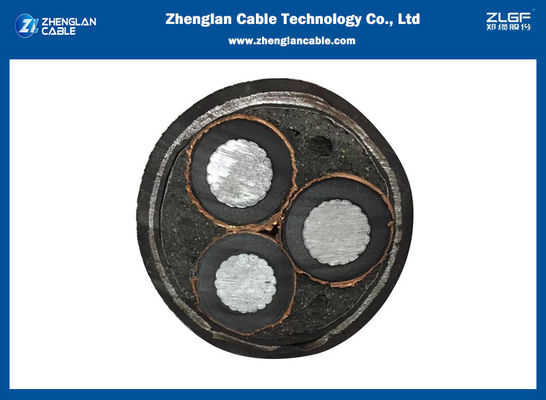 12,7/22(24) el kilovoltio de 3Cx240sqmm de transmisión media tripolar del voltaje cable 12/20(24) kilovoltio Xlpe aislado