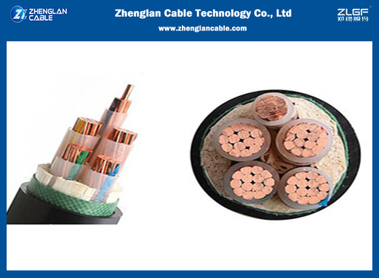 4+1 el PVC aislado multi/el PE de los corazones XLPE forró el Cu Unarmored del cable (AL) /XLPE/PVC