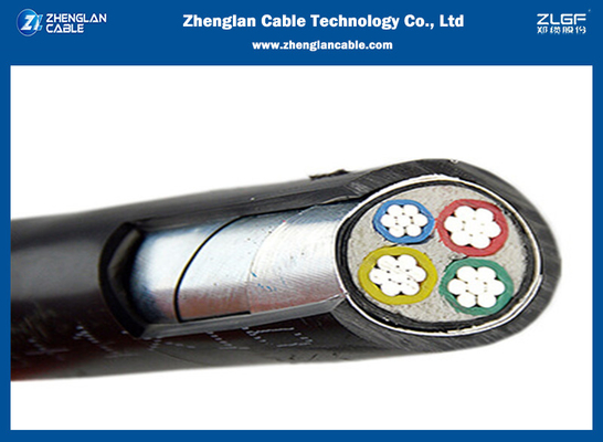 0.6/1KV LV bajo tensión transmisión cable 4x25sqmm Cu (AL) /XLPE ()/PVC del PVC aisló
