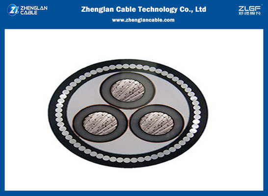 12,7/22(24) kilovoltio de 3Cx185sqmm XLPE de cable multi 12/20(24) kilovoltio IEC60502-2 del aislamiento