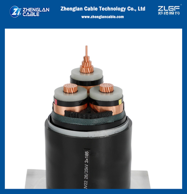 STA Armored 35KV XLPE aislamiento Cables de alimentación de voltaje medio 3x95sqmm 3x185sqmm
