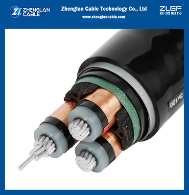 El milivoltio escoge IEC de aluminio 60502/60228 de Power Cable Armoured del conductor de tres corazones