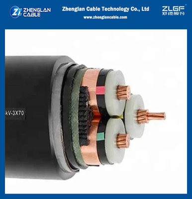 18/30(36) kilovoltio 19/33(36) kilovoltio 70sqmm tres quita el corazón al Al del cable de transmisión o al conductor acorazado del Cu