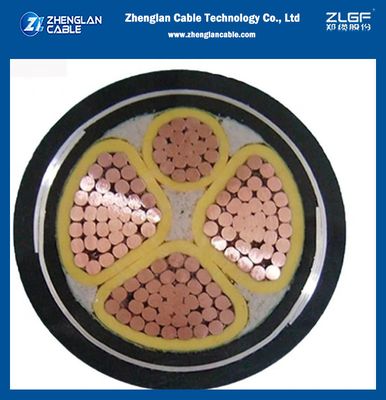 Corazones subterráneos acorazados multifilares del cable de transmisión de STA 0.6/1KV 3/4/3+1 resistentes al fuego