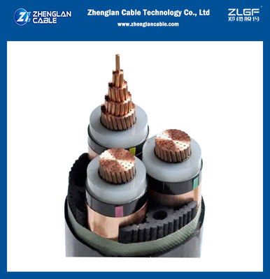 La cinta de cobre del cobre de la base defendió 3core el cable 3x70sqmm 6.35/11kv XLPE aislada