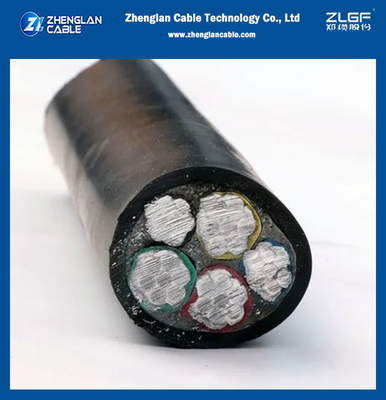 El Pvc de aluminio de la base aisló el Pvc forró el cable de transmisión del LV 1kv 4x50+1x25mm2
